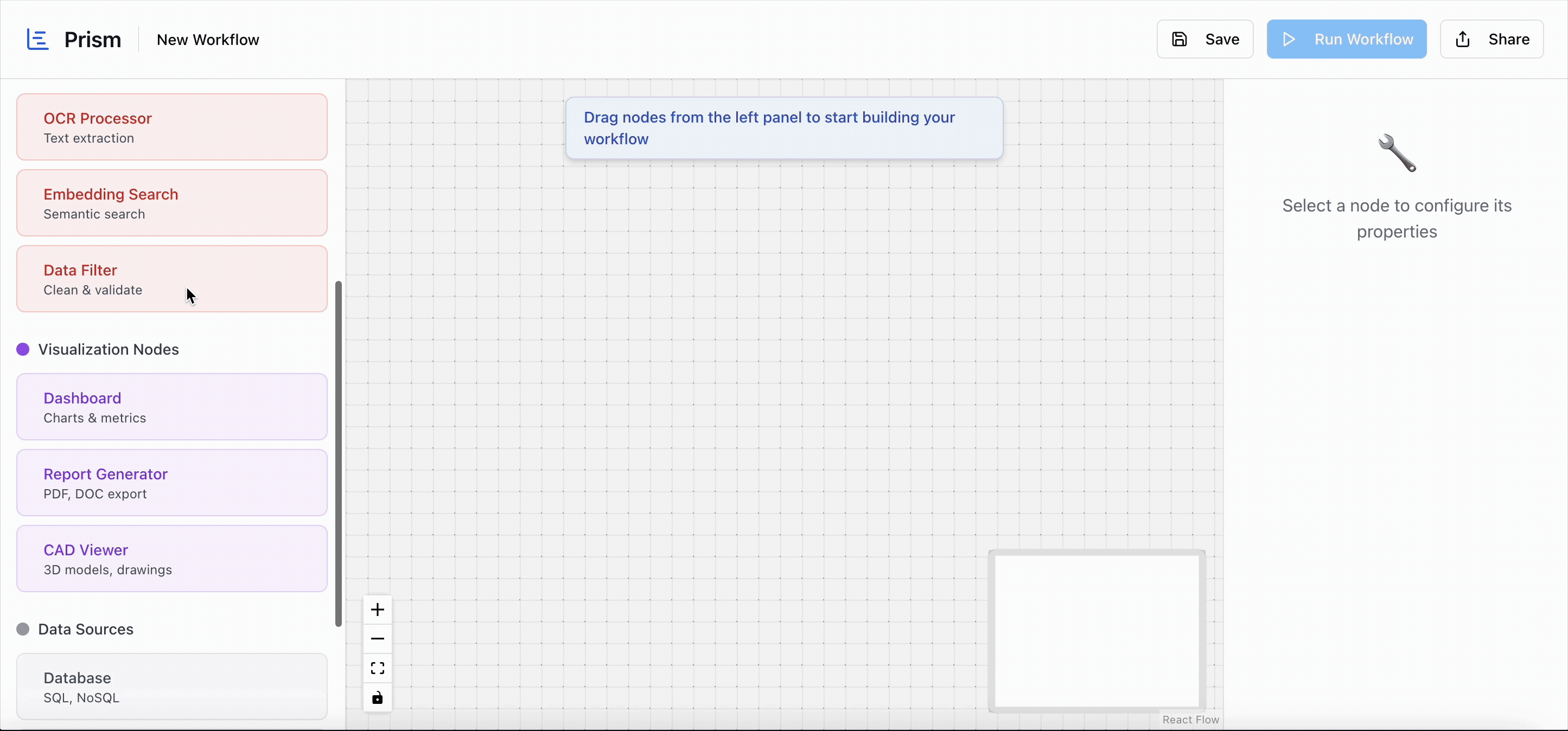 PRISM Platform Demo - Node-based Engineering Workflow Automation